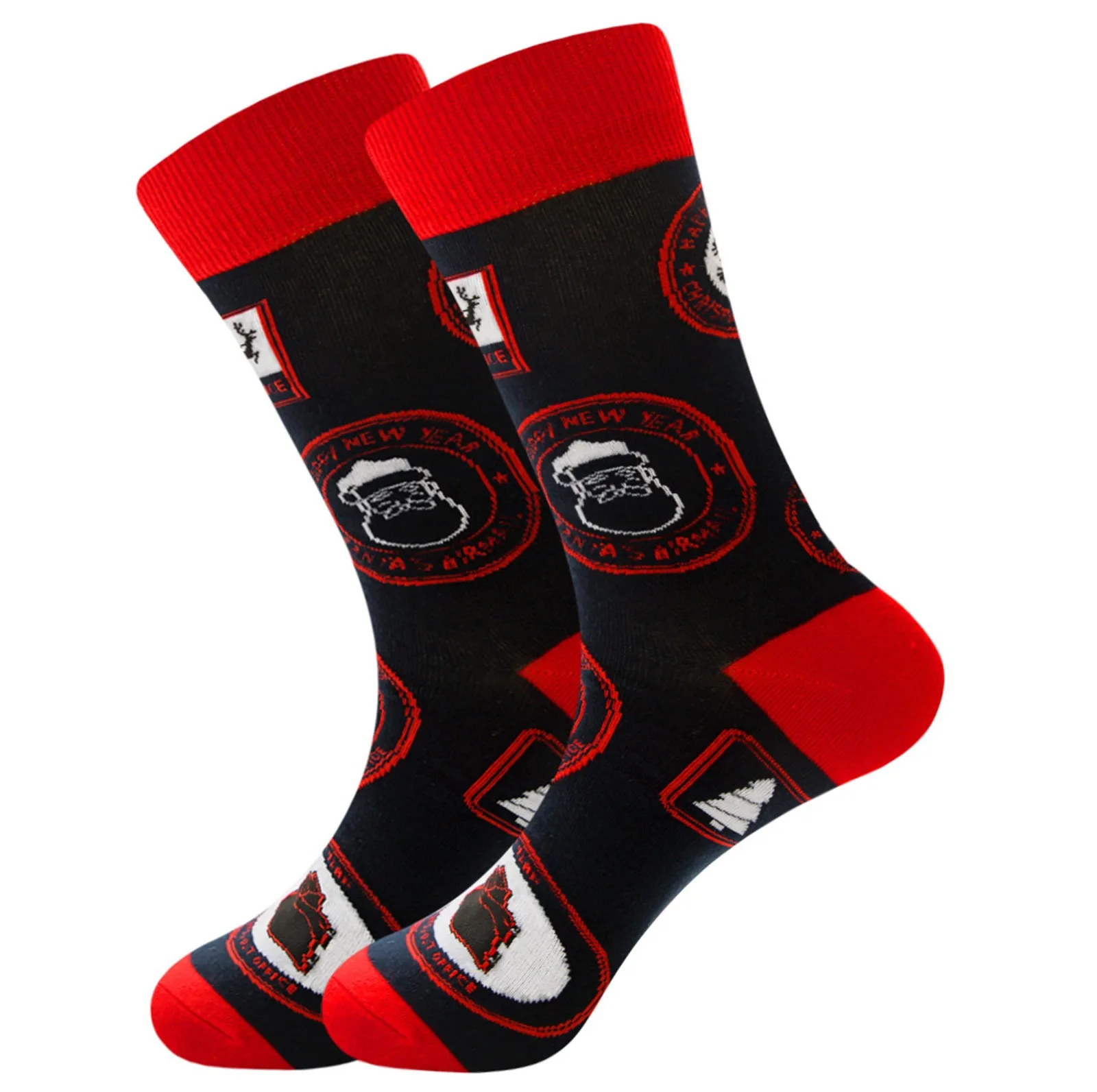 

12 Unisex Adult Christmas Socks Vintage Cashmere Fashion Long Socks Women Winter Breathable носки женские набоѬ Xmas Gift Cheap